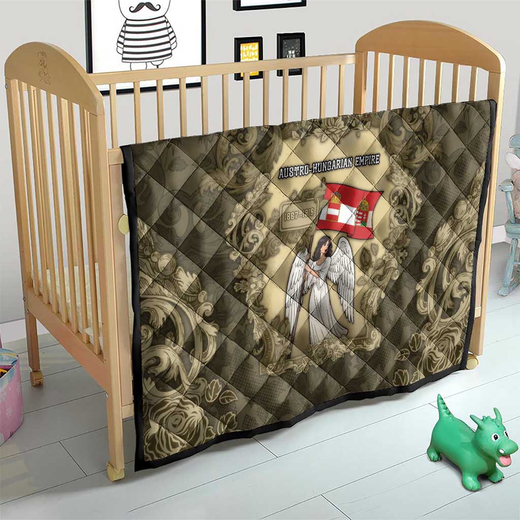 Austria-Hungary Quilt Angel Holding A Flag Vintage Style - Wonder Print Shop