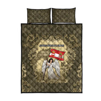 Austria-Hungary Quilt Bed Set Angel Holding A Flag Vintage Style - Wonder Print Shop
