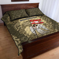 Austria-Hungary Quilt Bed Set Angel Holding A Flag Vintage Style - Wonder Print Shop