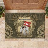 Austria-Hungary Rubber Doormat Angel Holding A Flag Vintage Style - Wonder Print Shop