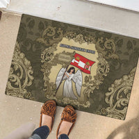 Austria-Hungary Rubber Doormat Angel Holding A Flag Vintage Style - Wonder Print Shop