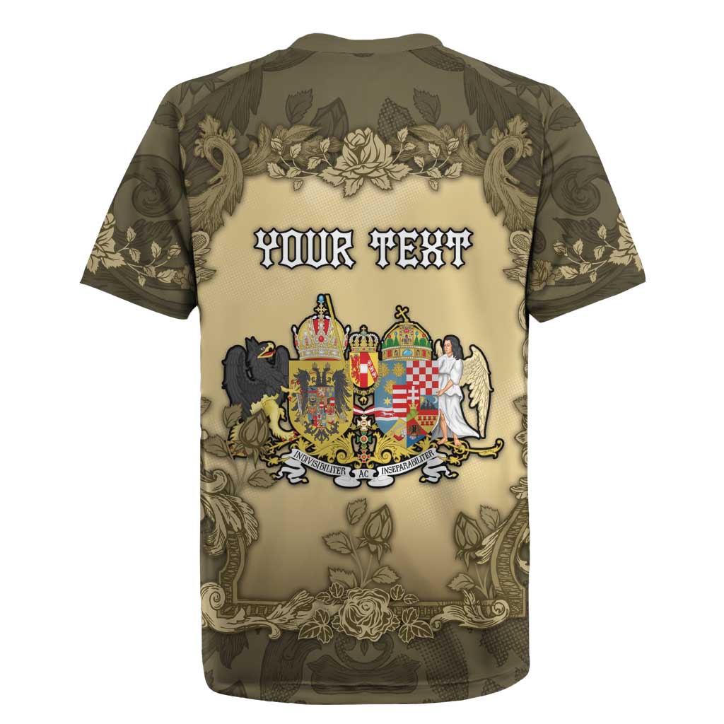 Personalized Austria-Hungary Rugby Jersey Angel Holding A Flag Vintage Style - Wonder Print Shop