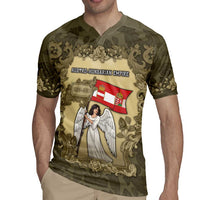 Personalized Austria-Hungary Rugby Jersey Angel Holding A Flag Vintage Style - Wonder Print Shop