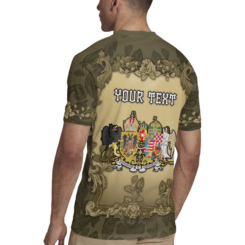 Personalized Austria-Hungary Rugby Jersey Angel Holding A Flag Vintage Style - Wonder Print Shop