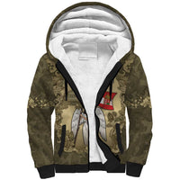 Personalized Austria-Hungary Sherpa Hoodie Angel Holding A Flag Vintage Style - Wonder Print Shop