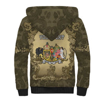Personalized Austria-Hungary Sherpa Hoodie Angel Holding A Flag Vintage Style - Wonder Print Shop