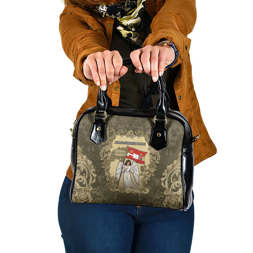 Austria-Hungary Shoulder Handbag Angel Holding A Flag Vintage Style - Wonder Print Shop
