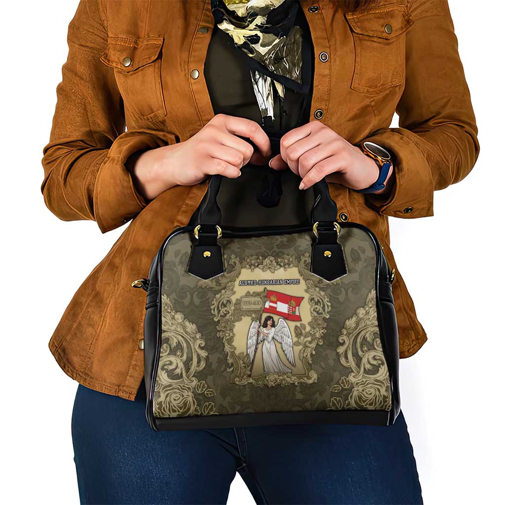 Austria-Hungary Shoulder Handbag Angel Holding A Flag Vintage Style - Wonder Print Shop