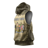 Personalized Austria-Hungary Sleeveless Hoodie Angel Holding A Flag Vintage Style - Wonder Print Shop