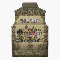 Personalized Austria-Hungary Sleeveless Puffer Jacket Angel Holding A Flag Vintage Style - Wonder Print Shop