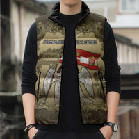 Personalized Austria-Hungary Sleeveless Puffer Jacket Angel Holding A Flag Vintage Style - Wonder Print Shop