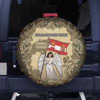 Austria-Hungary Spare Tire Cover Angel Holding A Flag Vintage Style - Wonder Print Shop