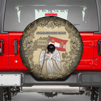 Austria-Hungary Spare Tire Cover Angel Holding A Flag Vintage Style - Wonder Print Shop