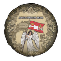 Austria-Hungary Spare Tire Cover Angel Holding A Flag Vintage Style - Wonder Print Shop