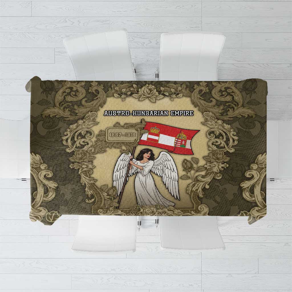 Austria-Hungary Tablecloth Angel Holding A Flag Vintage Style - Wonder Print Shop