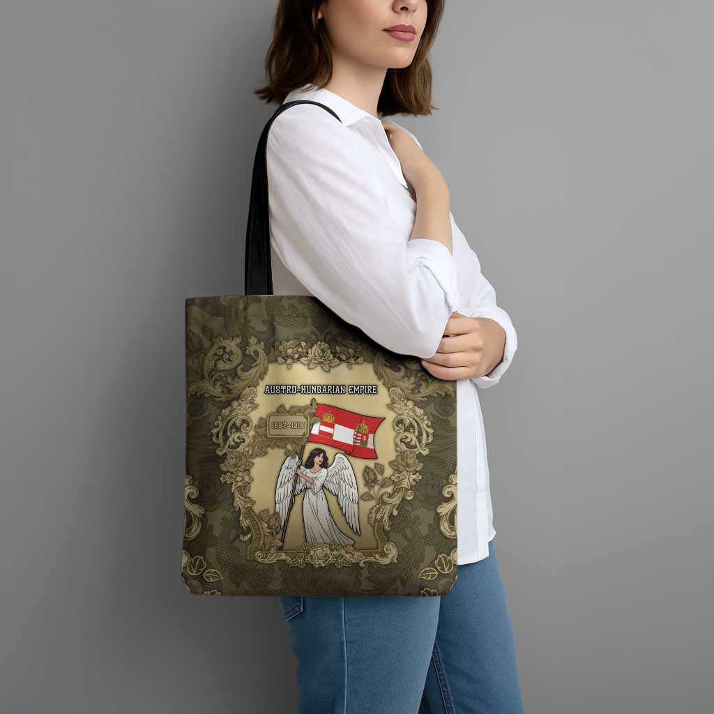 Austria-Hungary Tote Bag Angel Holding A Flag Vintage Style - Wonder Print Shop