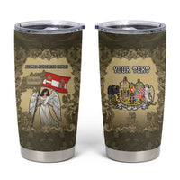 Personalized Austria-Hungary Tumbler Cup Angel Holding A Flag Vintage Style - Wonder Print Shop