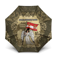 Austria-Hungary Umbrella Angel Holding A Flag Vintage Style - Wonder Print Shop