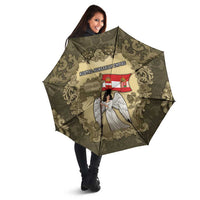 Austria-Hungary Umbrella Angel Holding A Flag Vintage Style - Wonder Print Shop