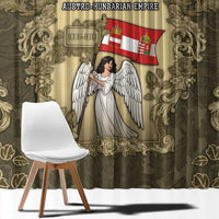 Austria-Hungary Window Curtain Angel Holding A Flag Vintage Style - Wonder Print Shop