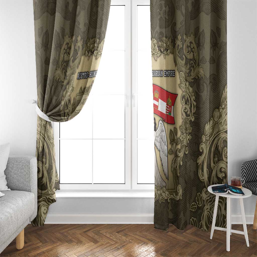 Austria-Hungary Window Curtain Angel Holding A Flag Vintage Style - Wonder Print Shop