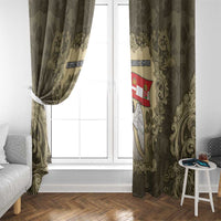 Austria-Hungary Window Curtain Angel Holding A Flag Vintage Style - Wonder Print Shop