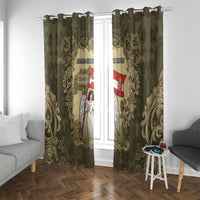 Austria-Hungary Window Curtain Angel Holding A Flag Vintage Style - Wonder Print Shop