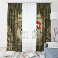 Austria-Hungary Window Curtain Angel Holding A Flag Vintage Style - Wonder Print Shop