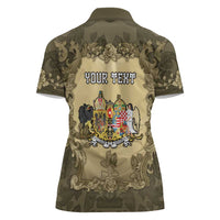 Personalized Austria-Hungary Women Polo Shirt Angel Holding A Flag Vintage Style - Wonder Print Shop