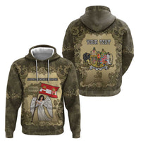 Personalized Austria-Hungary Zip Hoodie Angel Holding A Flag Vintage Style - Wonder Print Shop