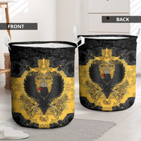 German Empire Laundry Basket Imperial Black Eagle With Baroque Patterns - Wonder Print Shop