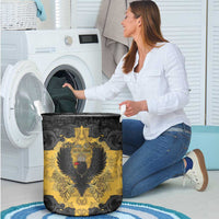 German Empire Laundry Basket Imperial Black Eagle With Baroque Patterns - Wonder Print Shop