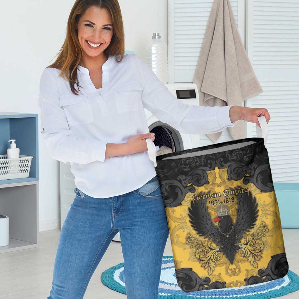 German Empire Laundry Basket Imperial Black Eagle With Baroque Patterns - Wonder Print Shop