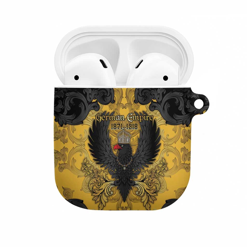 German Empire AirPods Case Imperial Black Eagle With Baroque Patterns - Wonder Print Shop
