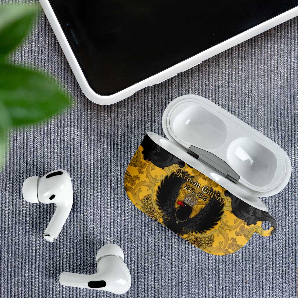 German Empire AirPods Case Imperial Black Eagle With Baroque Patterns - Wonder Print Shop