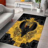German Empire Area Rug Imperial Black Eagle With Baroque Patterns - Wonder Print Shop