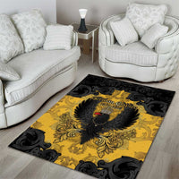 German Empire Area Rug Imperial Black Eagle With Baroque Patterns - Wonder Print Shop