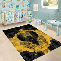 German Empire Area Rug Imperial Black Eagle With Baroque Patterns - Wonder Print Shop