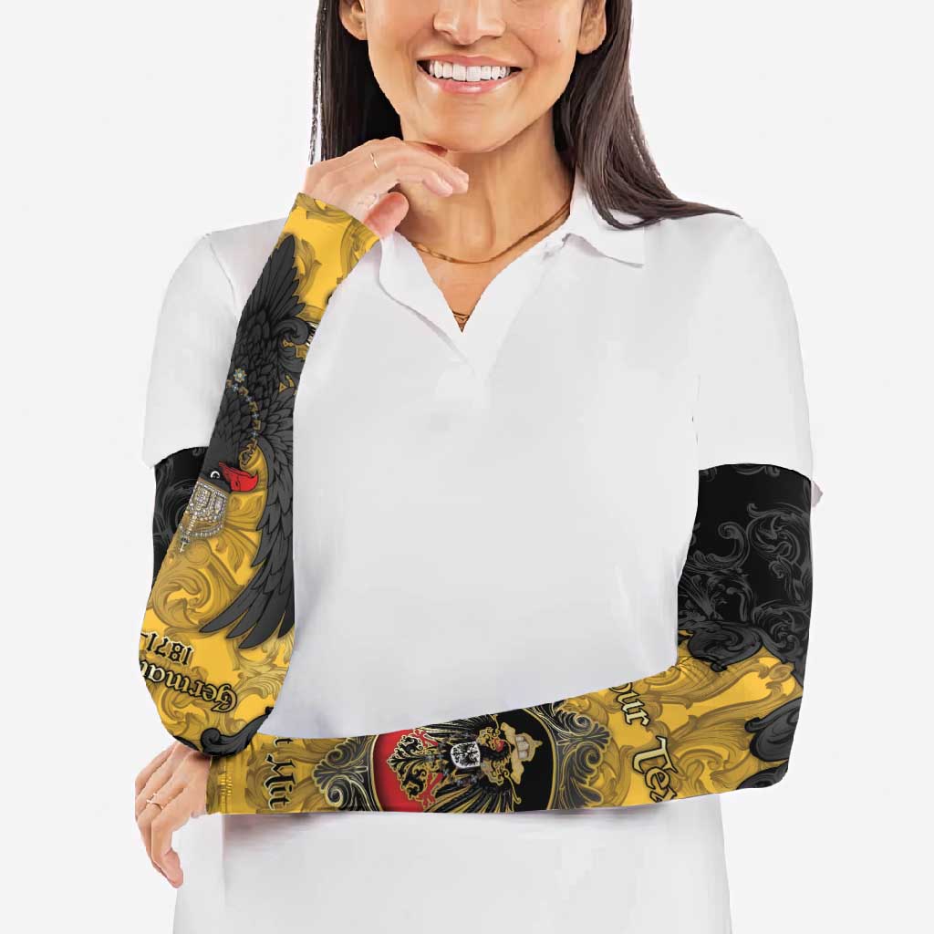 Personalized German Empire Arm Sleeves Imperial Black Eagle With Baroque Patterns - Wonder Print Shop