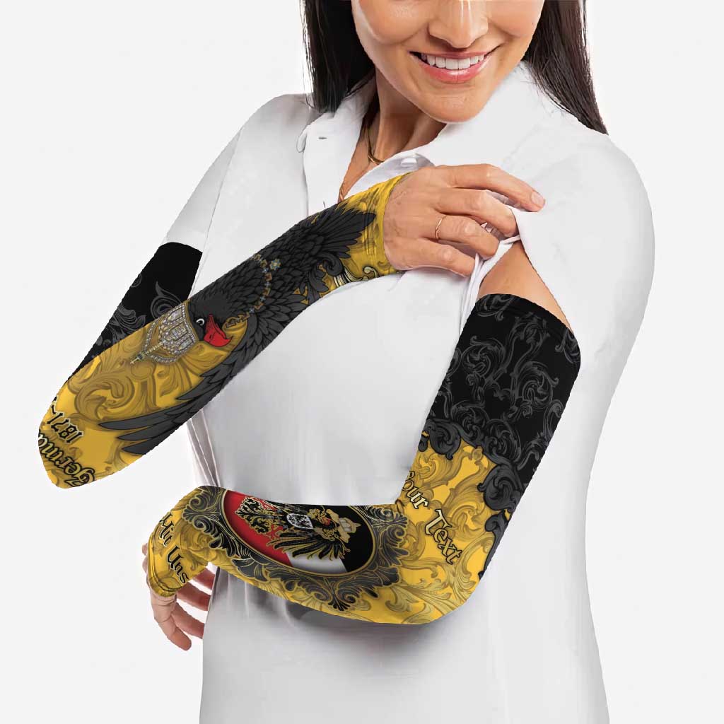 Personalized German Empire Arm Sleeves Imperial Black Eagle With Baroque Patterns - Wonder Print Shop