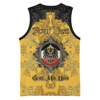 Personalized German Empire Basketball Jersey Imperial Black Eagle With Baroque Patterns - Wonder Print Shop