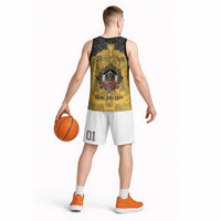 Personalized German Empire Basketball Jersey Imperial Black Eagle With Baroque Patterns - Wonder Print Shop