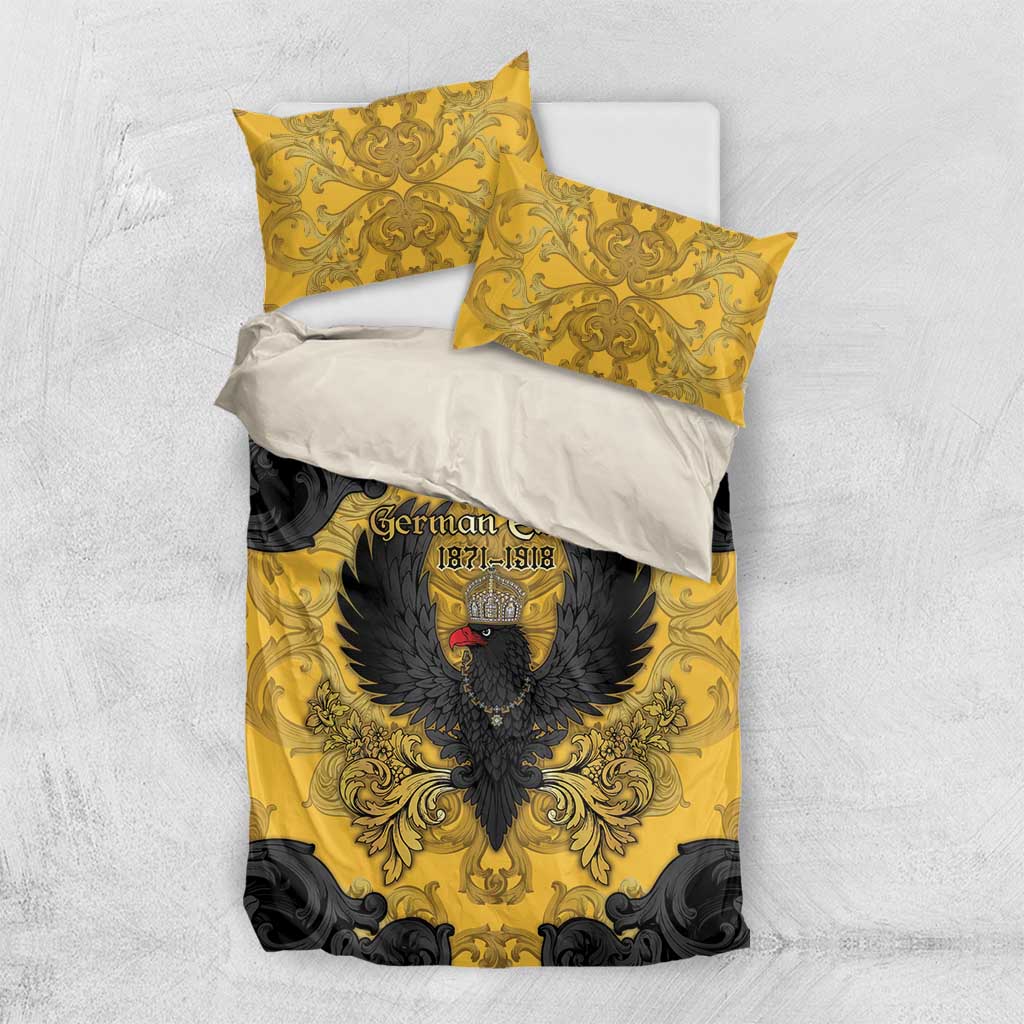 German Empire Bedding Set Imperial Black Eagle With Baroque Patterns - Wonder Print Shop