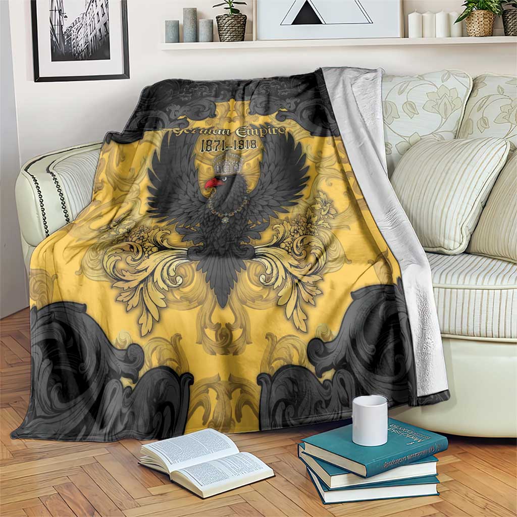 German Empire Blanket Imperial Black Eagle With Baroque Patterns - Wonder Print Shop