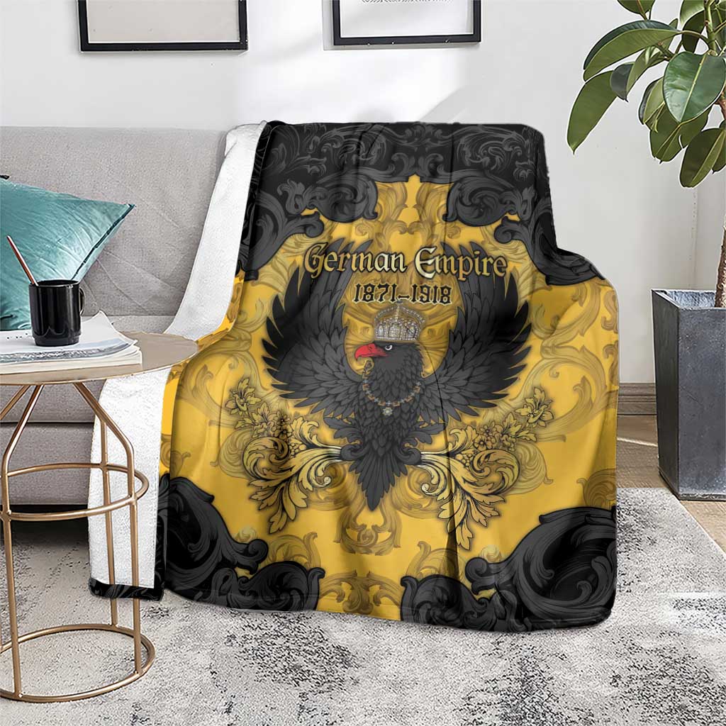 German Empire Blanket Imperial Black Eagle With Baroque Patterns - Wonder Print Shop