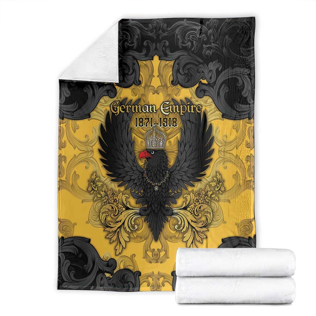 German Empire Blanket Imperial Black Eagle With Baroque Patterns - Wonder Print Shop