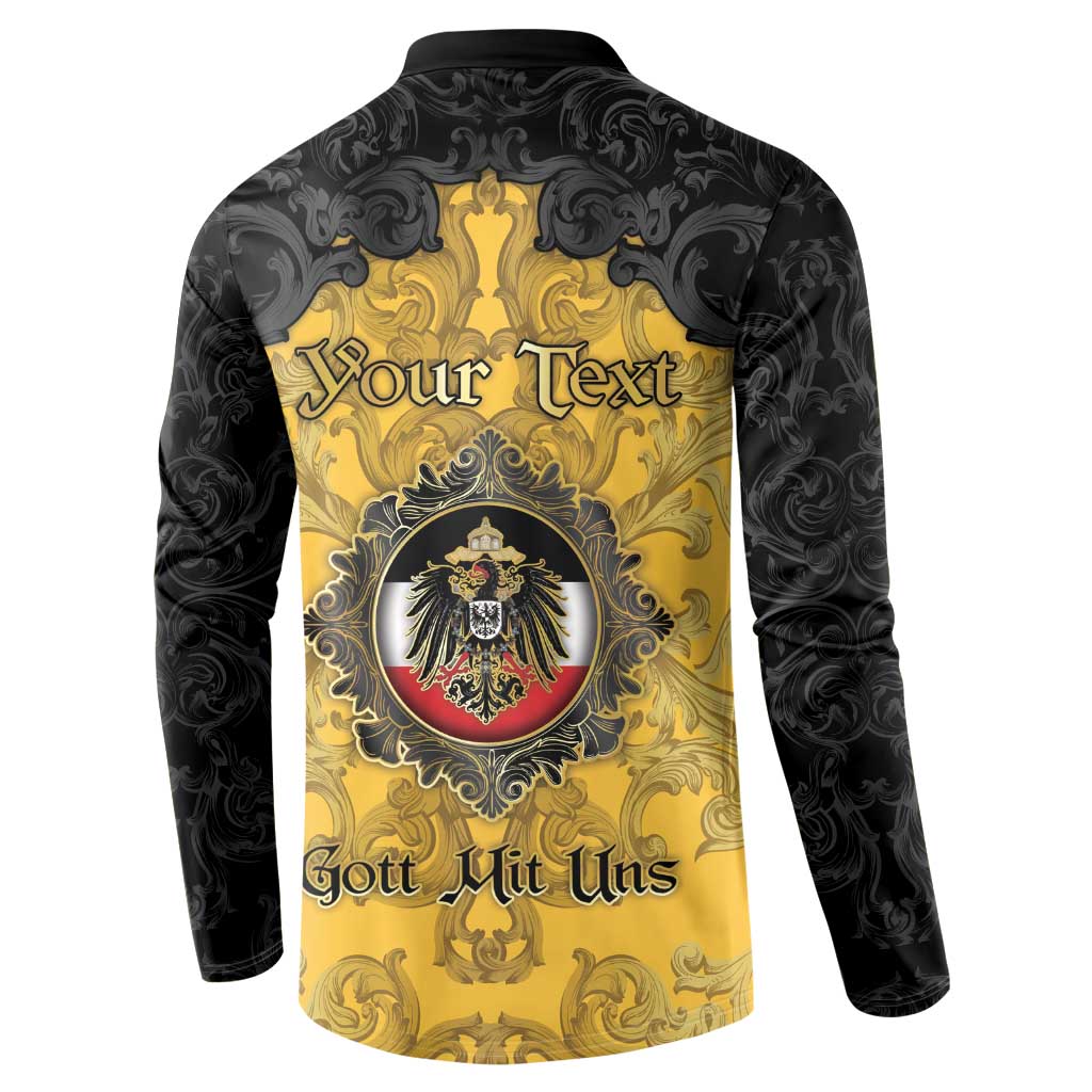 Personalized German Empire Button Sweatshirt Imperial Black Eagle With Baroque Patterns - Wonder Print Shop