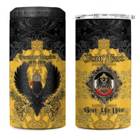 Personalized German Empire 4 in 1 Can Cooler Tumbler Imperial Black Eagle With Baroque Patterns - Wonder Print Shop