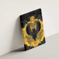 German Empire Canvas Wall Art Imperial Black Eagle With Baroque Patterns - Wonder Print Shop