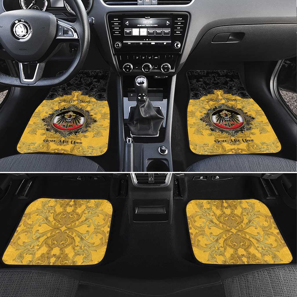 Personalized German Empire Car Mats Imperial Black Eagle With Baroque Patterns - Wonder Print Shop